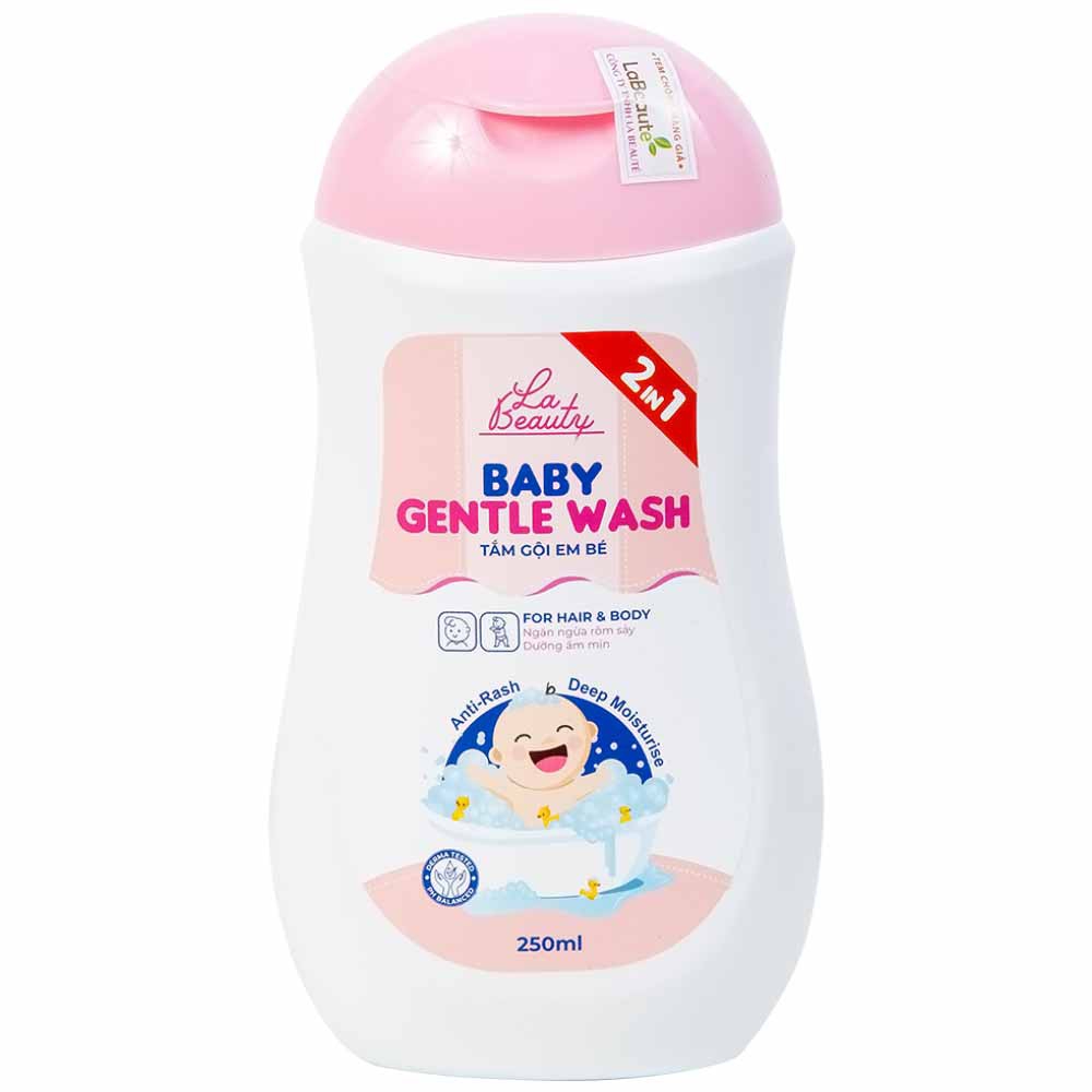 Sữa tắm gội Baby Gentle Wash La Beauty giảm và ngăn ngừa rôm sảy, hăm da ở trẻ (250ml)